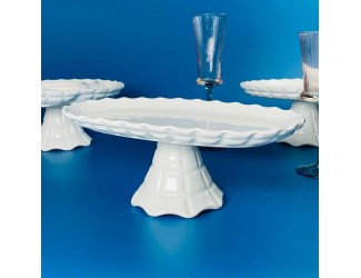 Овальное блюдо 30х18х12см на ножке Lenardi Корнелия 163-056