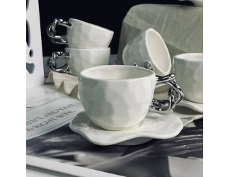 Набор кофейных пар на 6 персон 12 предметов 130мл Lenardi 163-083 белый