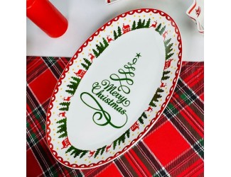 Набор из 2 овальных блюд 30,5см Lenardi НОВЫЙ ГОД 164-053