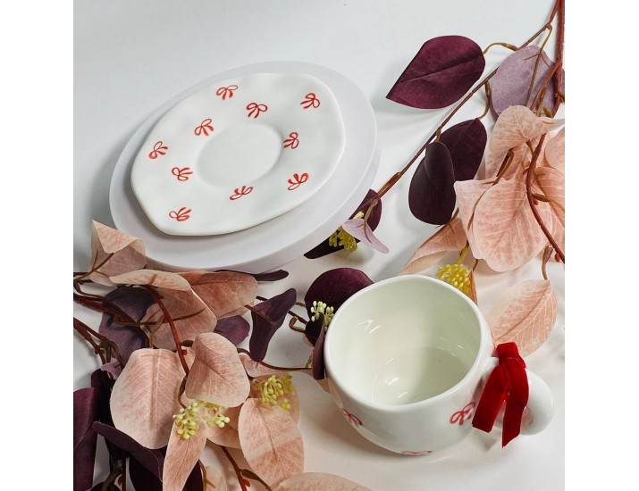 Чайная пара 300мл Lenardi 164-163 бантики