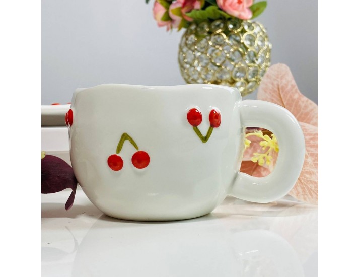 Чайная пара 300мл Lenardi 164-164 вишенки