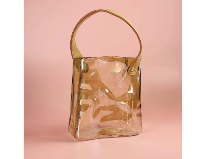 Ваза-сумочка 17см Lenardi 200-142 янтарная