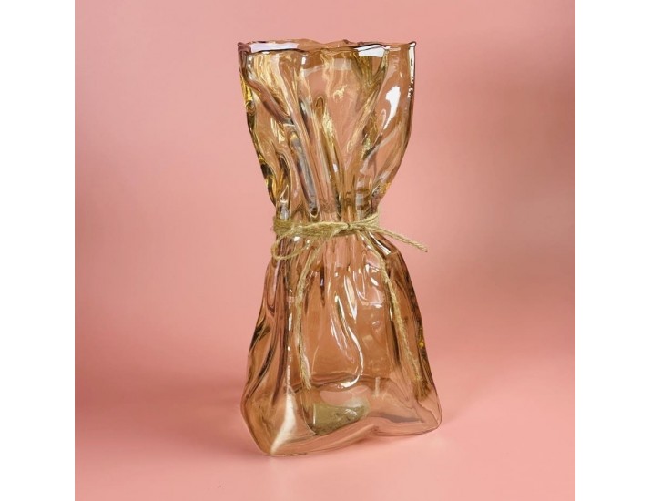 Ваза-пакет 30см Lenardi 200-148 янтарная