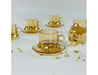 Кофейный набор 12 предметов 190мл Lenardi 200-153 янтарный