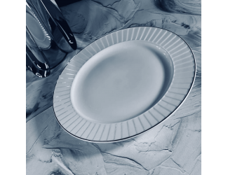 Набор из 6 тарелок 23см Lenardi Marzipan Grey 102-044