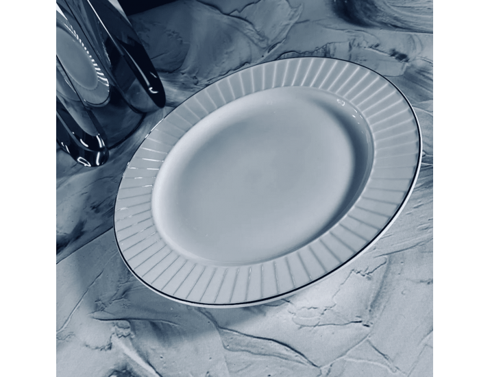 Набор из 6 тарелок 23см Lenardi Marzipan Grey 102-044