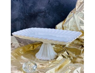 Прямоугольное блюдо 30,5см Lenardi Margarita на ножке 102-108