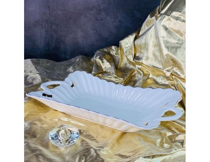 Прямоугольное блюдо 34см Lenardi Margarita с ручками 102-115