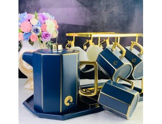 Чайный сервиз на 6 персон 10 предметов Lenardi синий 106-168