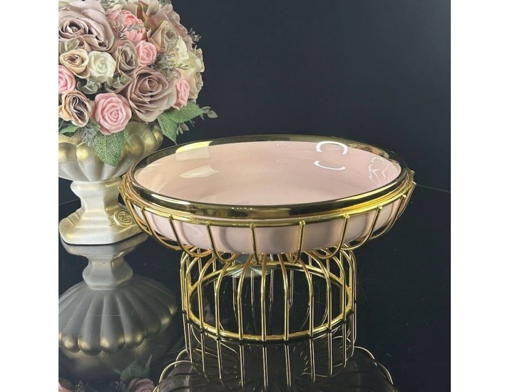 Блюдо 23х16см Lenardi Multicolor 106-251 розовая