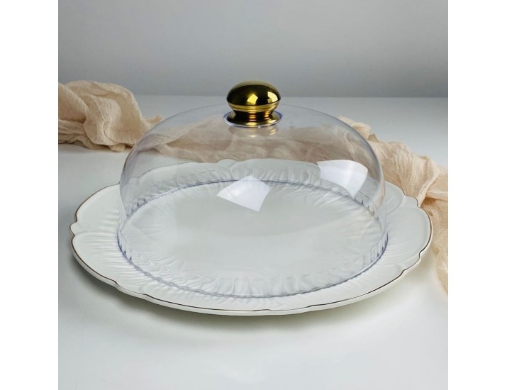 Блюдо 34,5см с крышкой Lenardi Orchidea 109-271