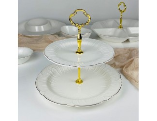 Двухъярусная этажерка 26,5/20,5см Lenardi Orchidea 109-272