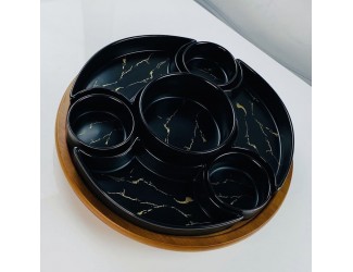 Менажница 38см Lenardi Multicolor 118-136 чёрная