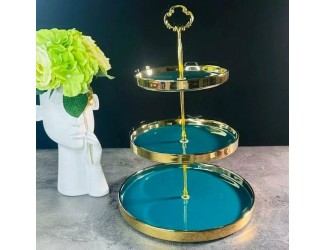 Трехъярусная этажерка Lenardi Multicolor 122-039 зеленая