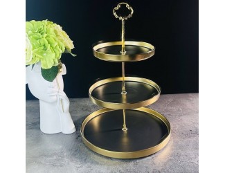 Трехъярусная этажерка Lenardi Multicolor 122-041 чёрная