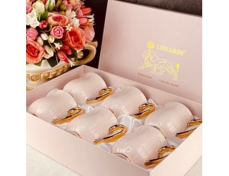 Набор из 6 кружек 400мл Lenardi Multicolor 133-368 розовый