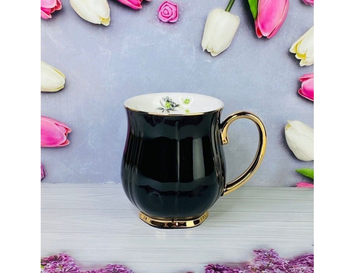 Набор из 6 кружек 400мл Lenardi Multicolor 133-371 чёрный