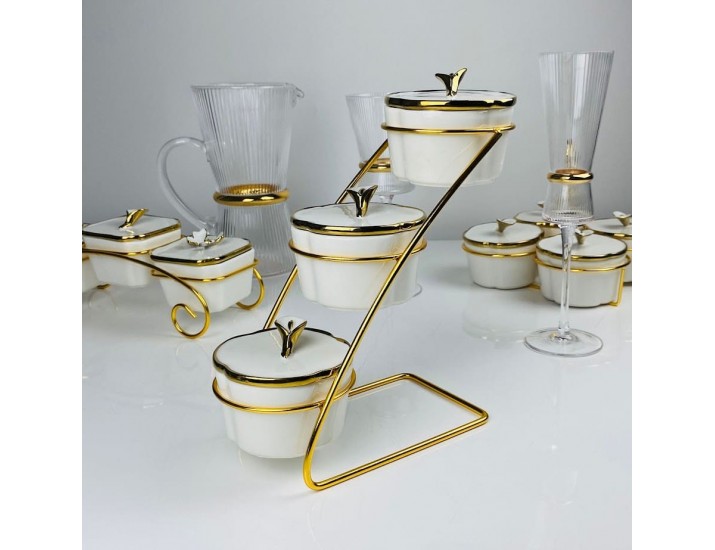 Набор из 3 банок на подставке Lenardi Melody 163-023