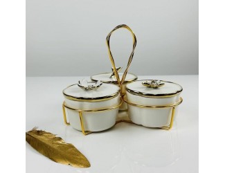 Набор из 3 банок на подставке Lenardi Melody 163-024