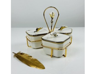 Набор из 3 банок на подставке Lenardi Melody 163-026