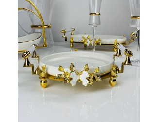 Круглое блюдо 20,5см на подставке Lenardi Melody 163-038