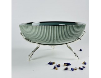 Фруктовница 25см на подставке Lenardi Multicolor 163-074 зелёная