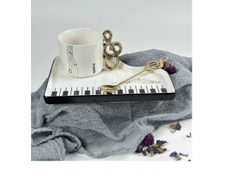 Чайная пара 200мл с ложкой Lenardi рояль 164-037