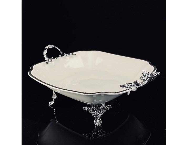 Глубокое блюдо 33см на ножках с ручками Lenardi Atlantis 205-898