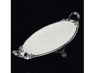 Блюдо 35,5см на ножках с ручками Lenardi Atlantis 205-908