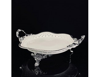 Блюдо 28см на ножках с ручками Lenardi Atlantis 205-915