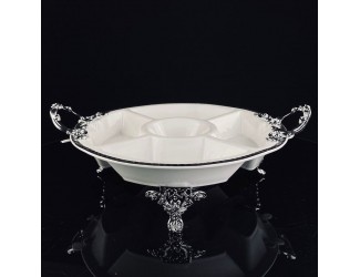 Менажница 33см на ножках с ручками Lenardi Atlantis 205-895