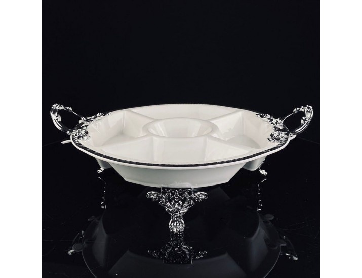 Менажница 33см на ножках с ручками Lenardi Atlantis 205-895