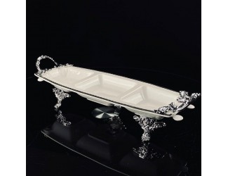 Менажница 35,5см на ножках с ручками Lenardi Atlantis 205-920