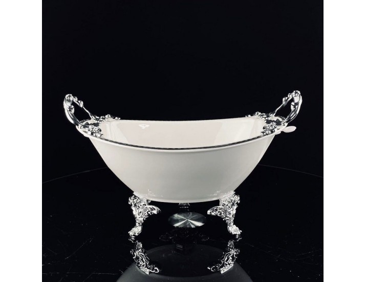 Глубокое блюдо 30,5см на ножках с ручками Lenardi Atlantis 205-925