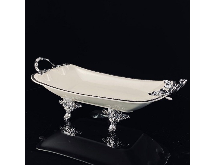 Блюдо 38см на ножках с ручками Lenardi Atlantis 205-926