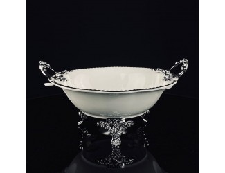 Глубокое блюдо 25см на ножках с ручками Lenardi Atlantis 205-928