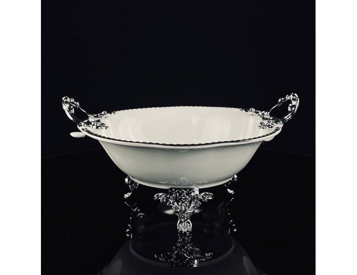 Глубокое блюдо 25см на ножках с ручками Lenardi Atlantis 205-928