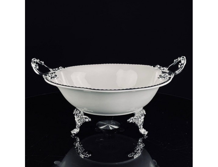 Глубокое блюдо 30,5см на ножках с ручками Lenardi Atlantis 205-929