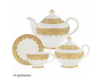 Чайный сервиз на 6 персон 14 предметов Lenardi Кармен 205-053