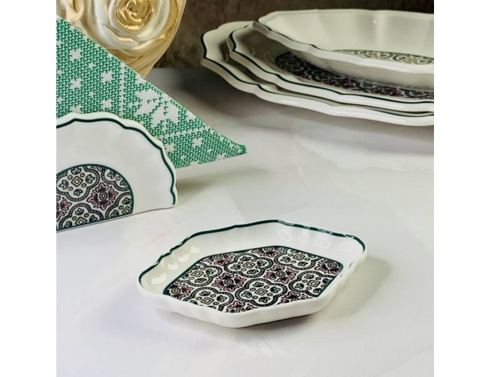 Набор из 6 блюдец 12,5х9см Lenardi Дария 205-244