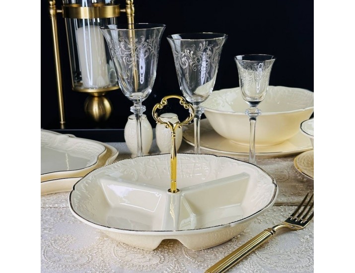 Менажница 25х19см Lenardi Доминика крем 205-399