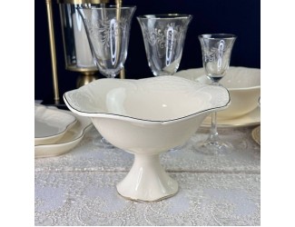 Конфетница на ножке 20,5х13 см Lenardi Доминика крем 205-400