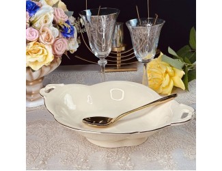 Глубокое овальное блюдо 35см Lenardi Мираж 205-561