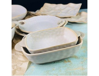 Прямоугольный салатник 20*12см с ручками Lenardi Дюна 205-697