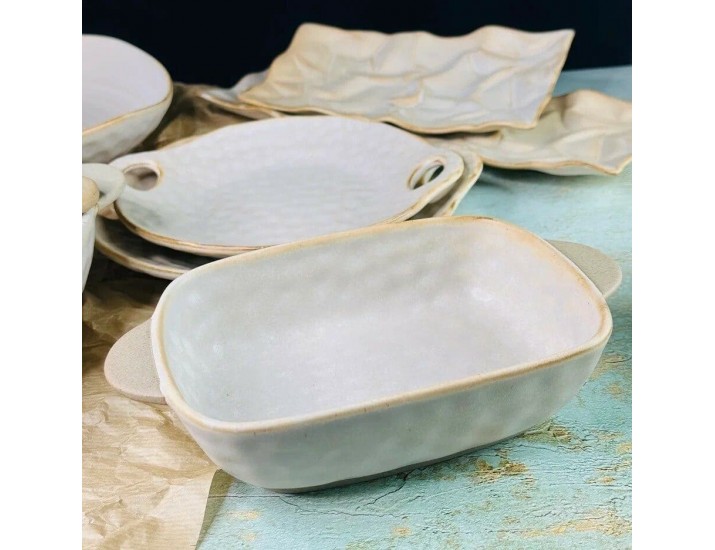 Прямоугольный салатник 28*15см с ручками Lenardi Дюна 205-698