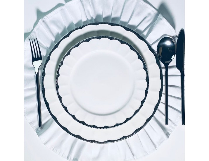 Набор из 6 тарелок 27см Lenardi Империал Серебро 205-945