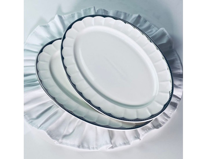 Обеденный сервиз на 6 персон 45 предметов Lenardi Империал Серебро 205-951