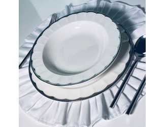 Набор из 6 глубоких тарелок 23см Lenardi Империал Серебро 205-948