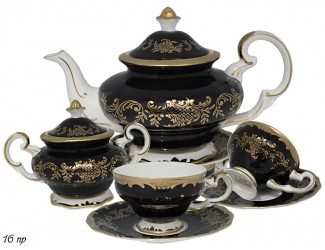 Чайный сервиз на 6 персон 16 предметов Lenardi Кобальт 225-025