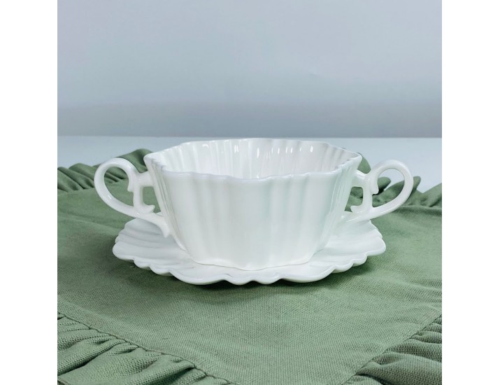 Бульонница 380мл с тарелкой 17см 225-069